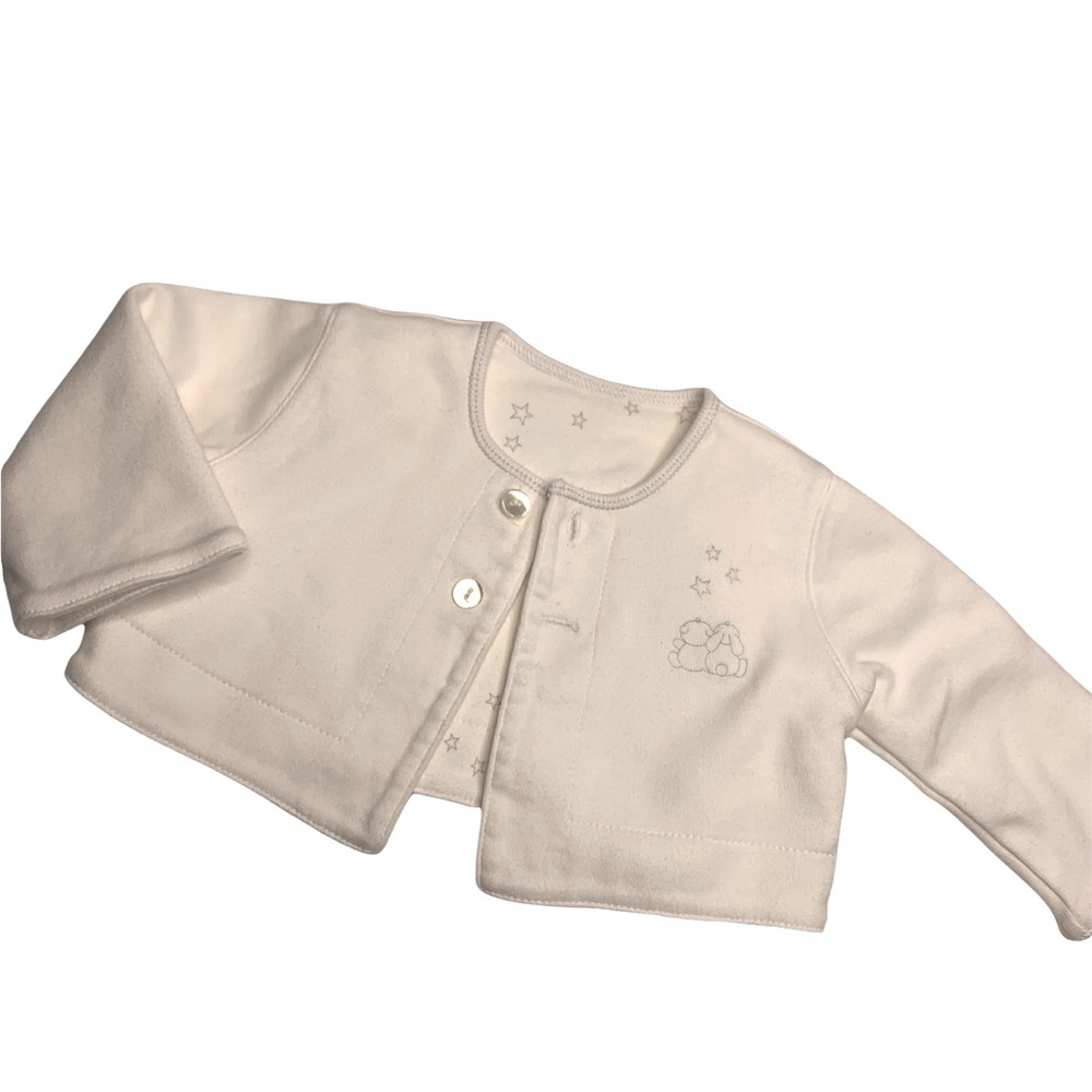 Whites cutest shirt sweater with starts and bears. For 0-3M. EUC